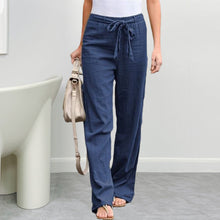 Laden Sie das Bild in den Galerie-Viewer, Lässige Sommerhose mit weitem Bein und Kordelzug