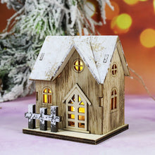Laden Sie das Bild in den Galerie-Viewer, Weihnachtsdekoration LED Leuchtendes Blockhaus