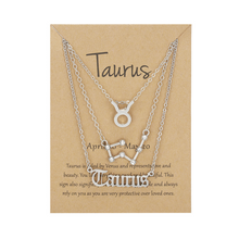 Laden Sie das Bild in den Galerie-Viewer, Kreative Halsketten mit zwölf Sternbildern (drei Stücke)