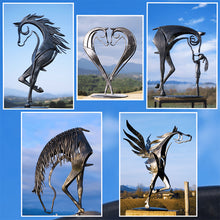 Laden Sie das Bild in den Galerie-Viewer, Metallornamente Pferdeskulptur