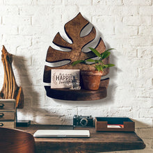 Laden Sie das Bild in den Galerie-Viewer, Monstera Wandregal Aus Holz