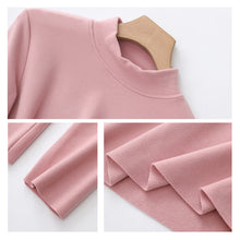 Laden Sie das Bild in den Galerie-Viewer, Einfarbiges Schmal geschnittenes T-Shirt mit halbem Rollkragen