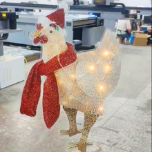 Laden Sie das Bild in den Galerie-Viewer, Weihnachten leuchtende Schal-Huhn-Dekoration