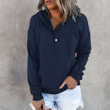 Laden Sie das Bild in den Galerie-Viewer, Langärmliges Lockeres Lässiges Sweatshirt mit Kordelzug