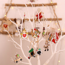 Laden Sie das Bild in den Galerie-Viewer, Weihnachtsschmuck aus Holz (12 Stück)