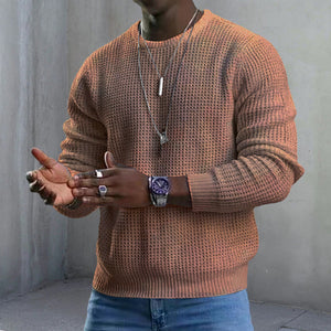 Langärmliger Pullover mit Rundhalsausschnitt