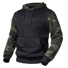 Laden Sie das Bild in den Galerie-Viewer, Lässiger Kapuzenpullover mit Camouflage-Farbblock