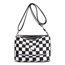 Laden Sie das Bild in den Galerie-Viewer, Exquisite vielseitige modische wasserdichte karierte Umhängetasche aus Nylon