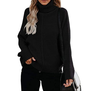 Gestrickter Rollkragenpullover