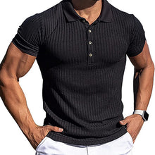 Laden Sie das Bild in den Galerie-Viewer, Kurzärmliges sportliche T-Shirt für Herren mit Revers