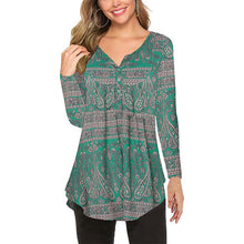 Laden Sie das Bild in den Galerie-Viewer, Bedrucktes, lockeres Langarm-T-Shirt