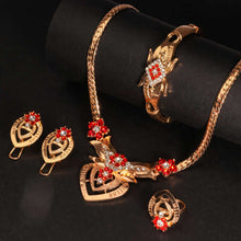 Laden Sie das Bild in den Galerie-Viewer, Vierteiliges Schmuckset aus Legierung
