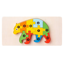 Laden Sie das Bild in den Galerie-Viewer, Pädagogisches 3D-Holzpuzzle für Kinder