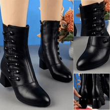 Laden Sie das Bild in den Galerie-Viewer, Warme Lederstiefel mit seitlichem Knopf