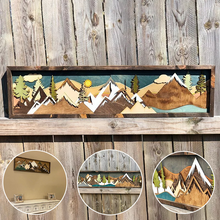 Laden Sie das Bild in den Galerie-Viewer, Handgefertigte Wald- Und Giebeldekoration Aus Holz