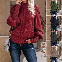 Laden Sie das Bild in den Galerie-Viewer, Lockerer Langärmliger Einfarbiger Strickpullover