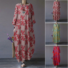 Laden Sie das Bild in den Galerie-Viewer, Vintage-Kleid mit Rundhalsausschnitt
