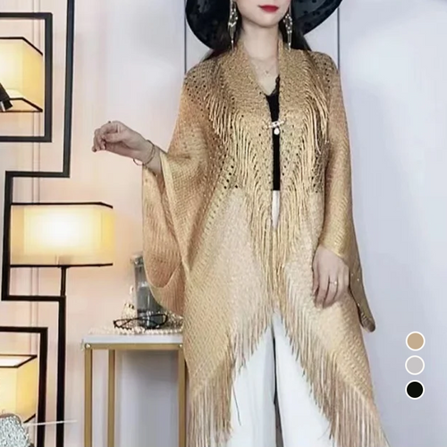 Schal mit Quasten für Sonnenschutz