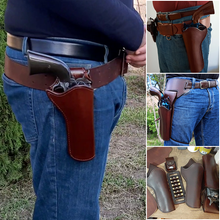 Laden Sie das Bild in den Galerie-Viewer, Retro Leder Holster Gürteltasche mit Gürtelschlaufe