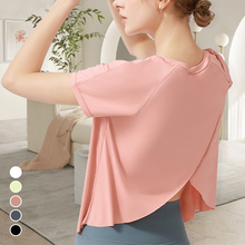 Laden Sie das Bild in den Galerie-Viewer, Geschlitztes Yoga-T-Shirt