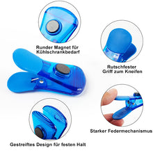 Laden Sie das Bild in den Galerie-Viewer, Bunte magnetische Lebensmittelverschlussklammern (6 Stück/Satz)