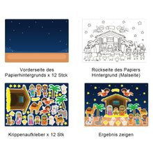 Laden Sie das Bild in den Galerie-Viewer, DIY Weihnachtskarikaturaufkleber für Kinder