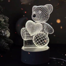 Laden Sie das Bild in den Galerie-Viewer, 3D Kreatives Liebesbär Nachtlicht