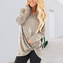 Laden Sie das Bild in den Galerie-Viewer, Neues Twist-T-Shirt mit Rundhalsausschnitt