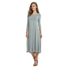 Laden Sie das Bild in den Galerie-Viewer, Neues Einfarbiges Elegantes Kleid Für Damen