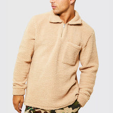 Laden Sie das Bild in den Galerie-Viewer, Lockerer Plüsch-Pullover mit stehkragen