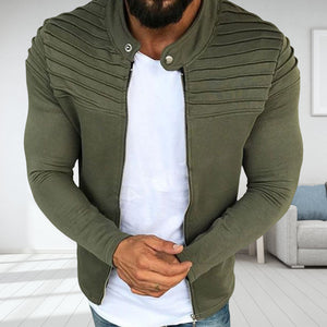 Stilvolle Einfarbige Faltenjacke
