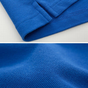 Einfarbiges langärmliges Poloshirt mit Revers für Herren