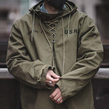 Laden Sie das Bild in den Galerie-Viewer, Vintage-Hoodie mit Schnüren