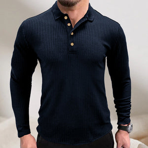 Gestreiftes Polohemd mit Revers
