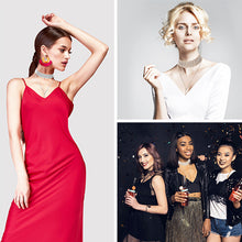 Laden Sie das Bild in den Galerie-Viewer, Strass Quaste Halskette