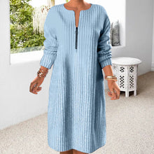 Laden Sie das Bild in den Galerie-Viewer, Einfarbiges Kleid mit Reißverschluss