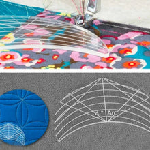 Laden Sie das Bild in den Galerie-Viewer, DIY-Verarbeitung Nählineal Vorlage Patchwork-Werkzeuge +Quiltfußpresse