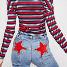 Laden Sie das Bild in den Galerie-Viewer, Modische Pentagramm-Jeans mit hoher Taille