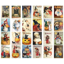 Laden Sie das Bild in den Galerie-Viewer, Retro Halloween Postkarten (24 Stück)