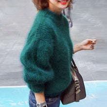 Laden Sie das Bild in den Galerie-Viewer, Lockerer Einfarbiger Strickpullover