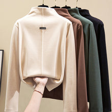 Laden Sie das Bild in den Galerie-Viewer, Fleece T-Shirt mit halbhochen Rollkragen