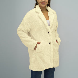Doppelseitige Plüschjacke