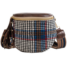 Laden Sie das Bild in den Galerie-Viewer, Damen Karierte Umhängetasche mit breiten Trägern