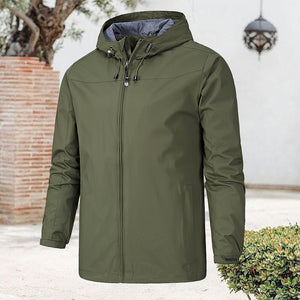 Regenjacke Herren Leicht Wasserdicht Faltbare Regenmantel mit Kapuze