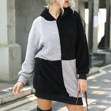 Laden Sie das Bild in den Galerie-Viewer, Damen Langer Langärmeliger Lockerer Plüsch-Kapuzenpullover