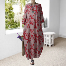 Laden Sie das Bild in den Galerie-Viewer, Vintage-Kleid mit Rundhalsausschnitt
