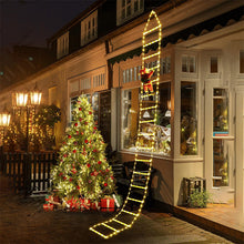 Laden Sie das Bild in den Galerie-Viewer, Weihnachtsleiter Dekoration Lichter mit Weihnachtsmann