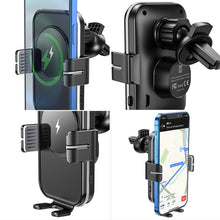 Laden Sie das Bild in den Galerie-Viewer, Kabelloser Autotelefonhalter mit Ladefunktion