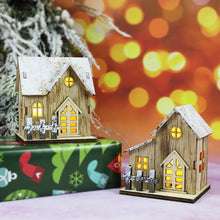 Laden Sie das Bild in den Galerie-Viewer, Weihnachtsdekoration LED Leuchtendes Blockhaus
