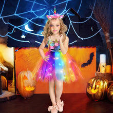 Laden Sie das Bild in den Galerie-Viewer, Beleuchtetes Einhorn Prinzessinnenkleid